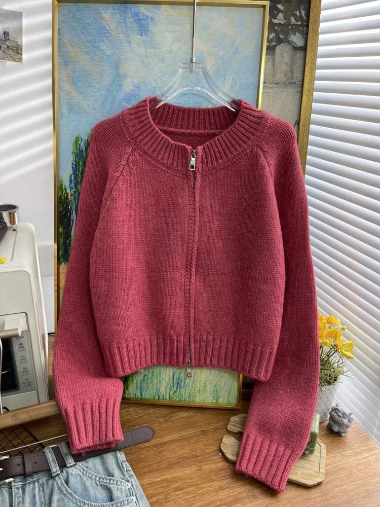 【outer】クルーネックニットカーデ　M26651