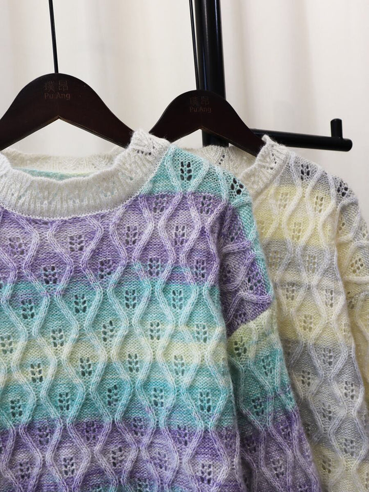 【tops】クルーネックニットセーター　M18525