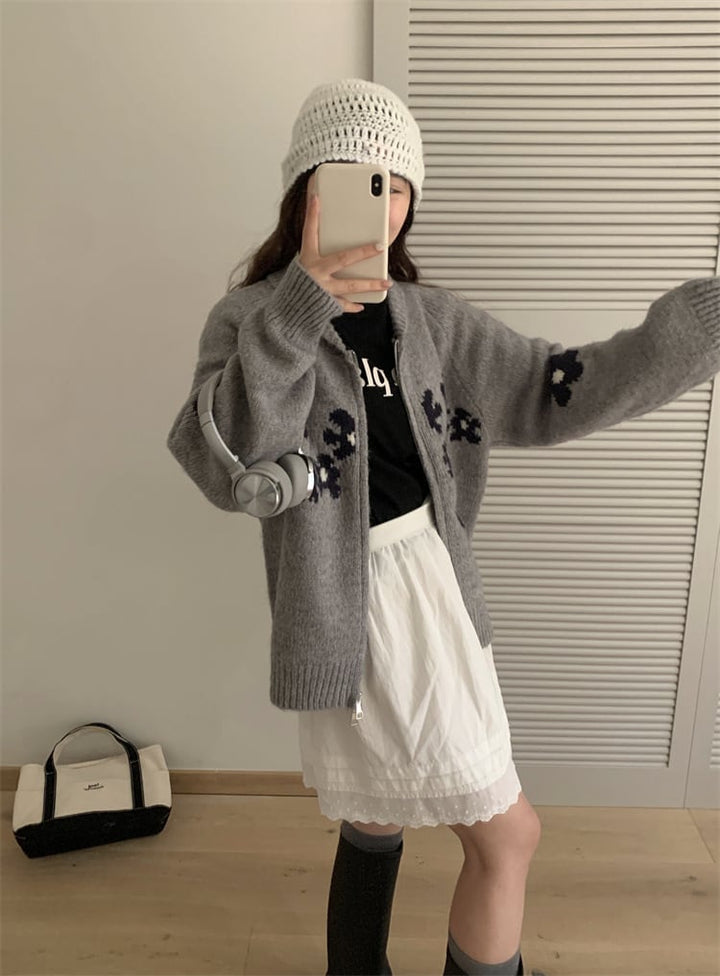 【outer】ファスナーニットカーデ　M27507