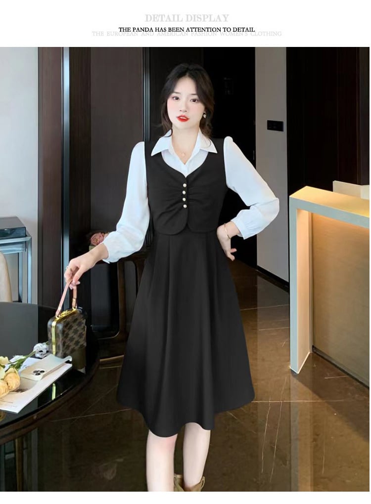【dress】輝いて超人気 ! 切り替えデートワンピース　M17404