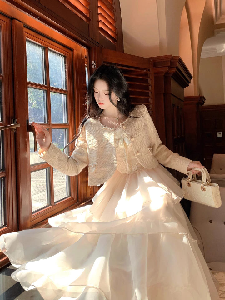 【dress】ファードッキングレースワンピース Q7600