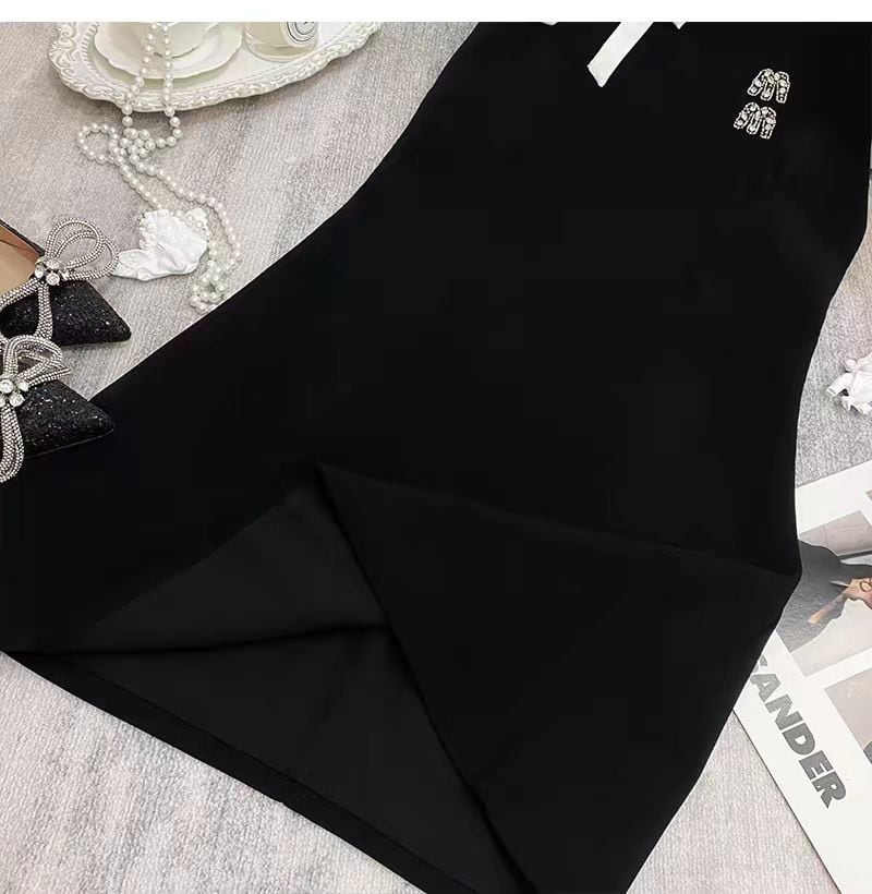 【dress】ノースリーブAラインワンピース　M23534