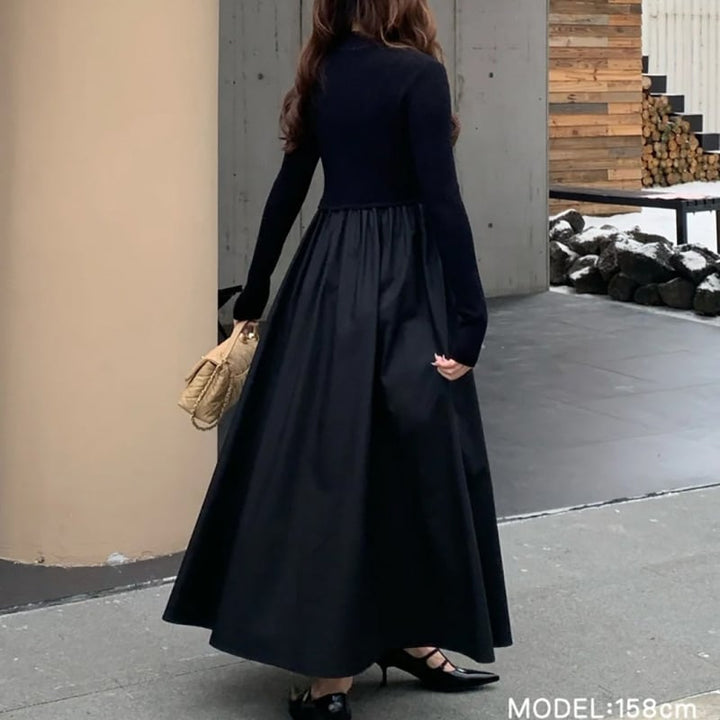 【dress】ニットドッキングワンピース　M28018