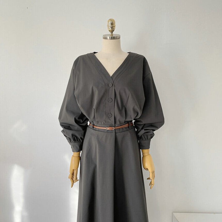 【dress】OL、通勤ワンピースベルト付き　M29620