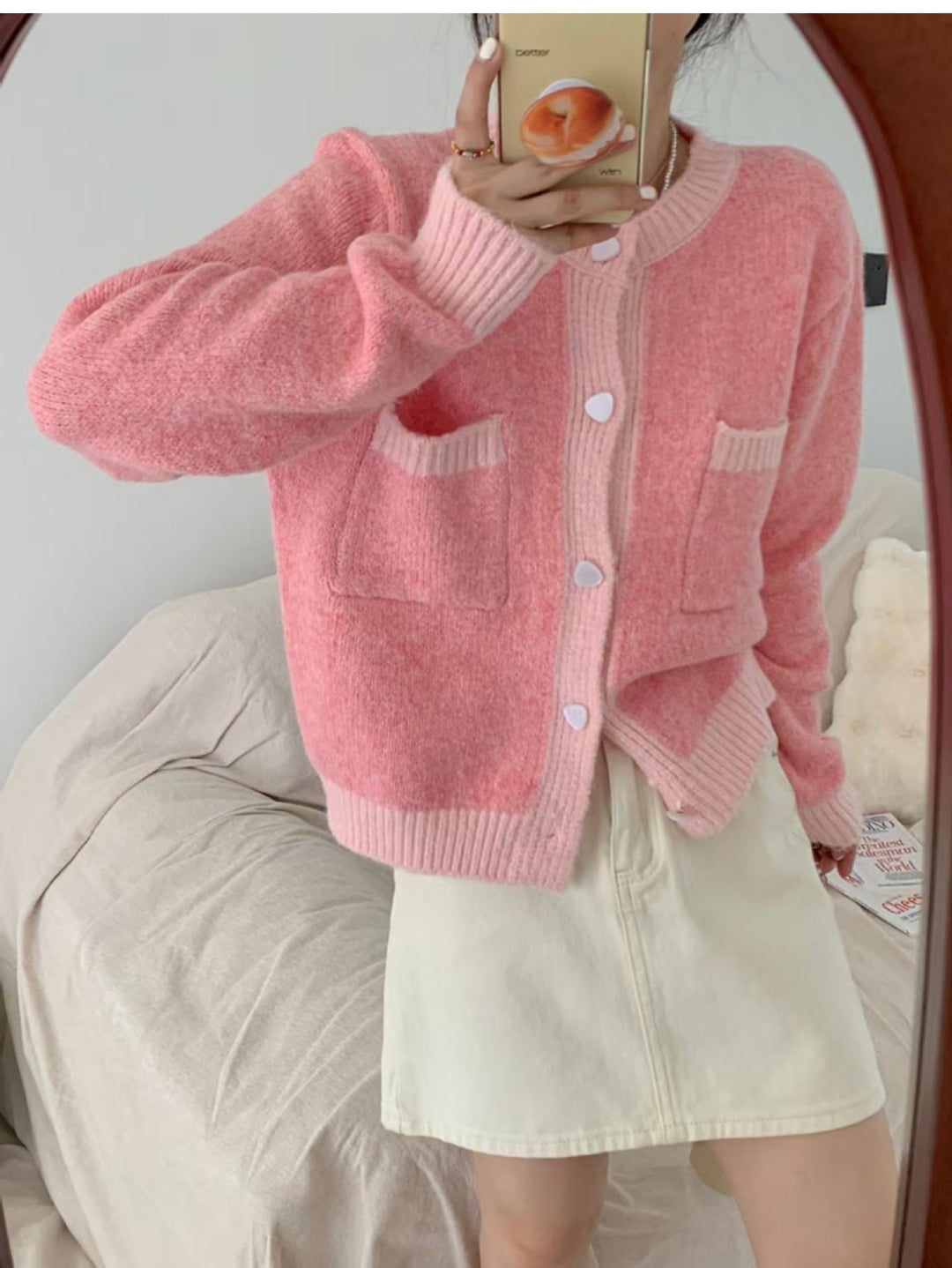 【outer】クルーネックニットカーデ　M17985