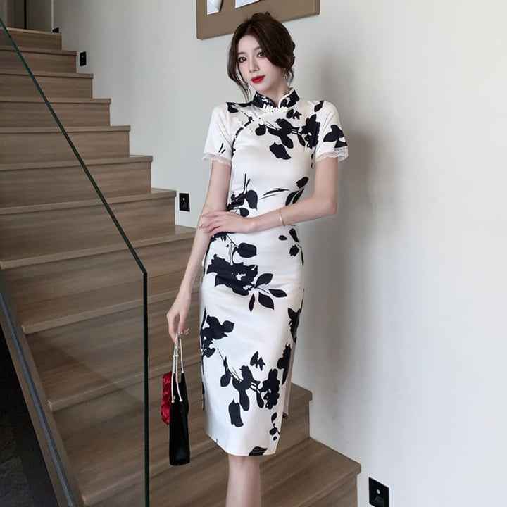 【dress】女性力を高める～プリントデートワンピース　M17192