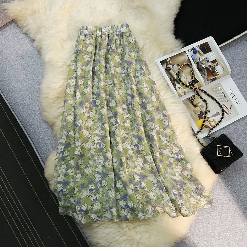 【bottoms】プリントスカート　M23940