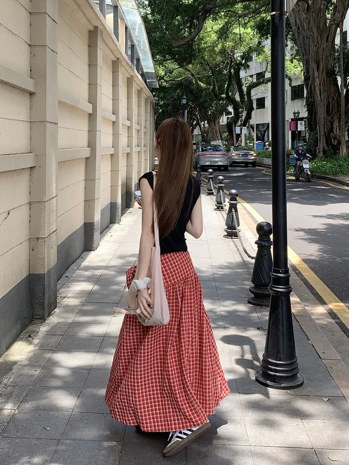 【set】ノースリーブトップス+スカートセット　M24996