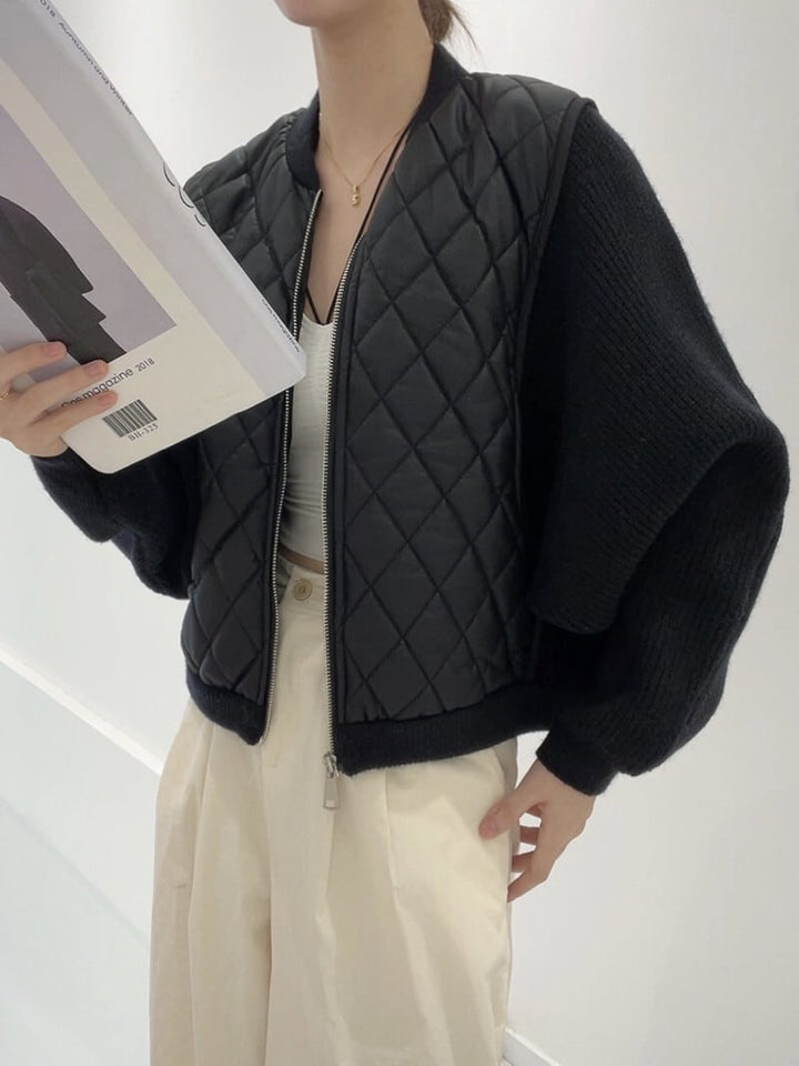 【outer】切り替えニットカーデ　M26761