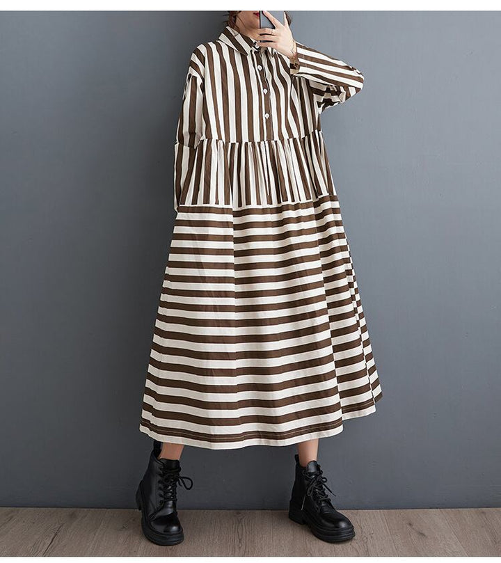 【dress】POLOネックシャツワンピース　M18947