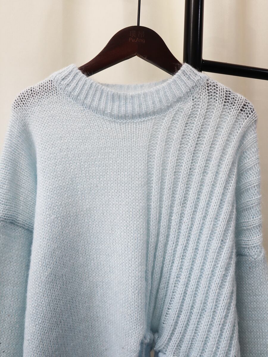 【tops】クルーネックニットセーター　M18509