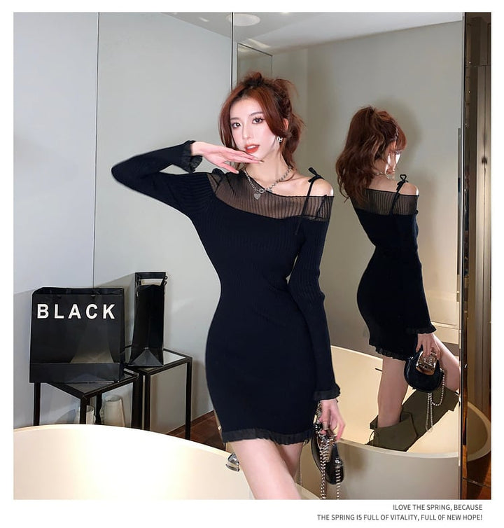 【dress】オフショルダーワンピース　M20182