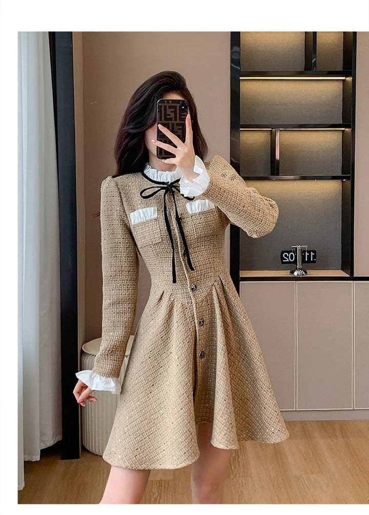 【dress】リボン付きデートワンピース　M18358