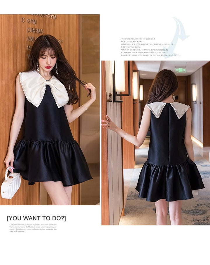 【dress】おしゃれ度高まるリボン付きデートワンピース　M16753