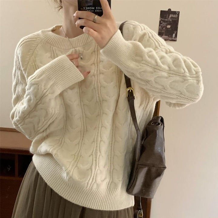 【tops】クルーネックニットセーター　M17980
