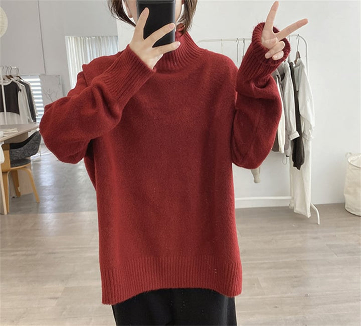 【tops】無地ニットセーター　M26775