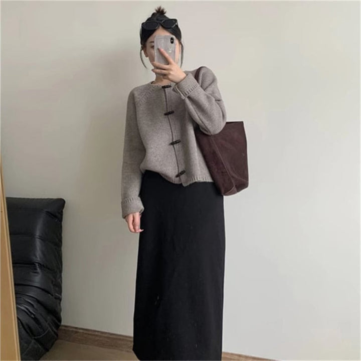 【outer】クルーネックニットカーディガン　M17794