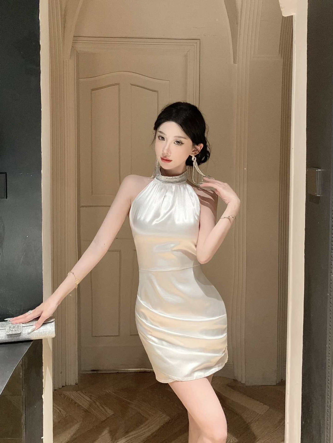【dress】ホルターネックワンピース　M25075