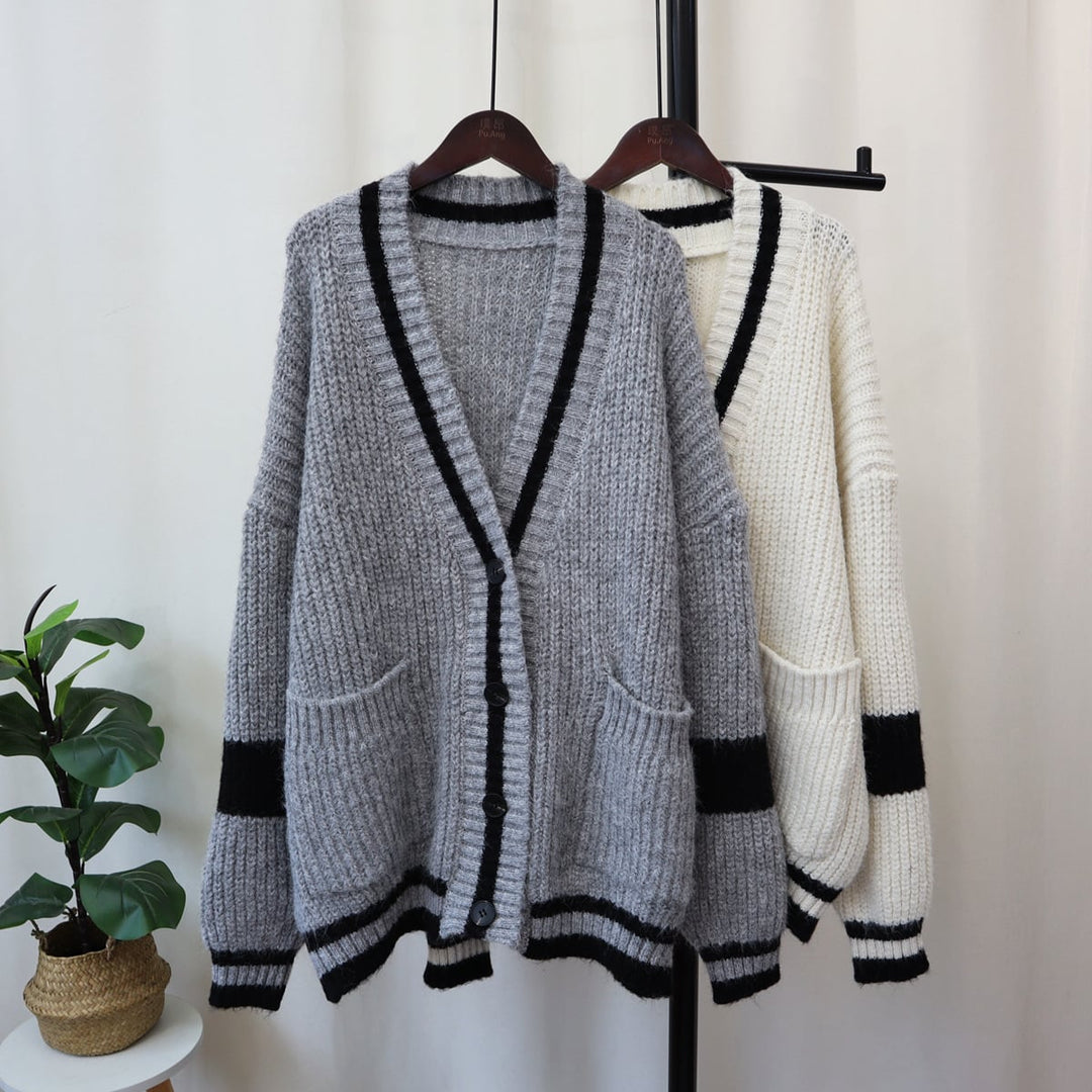 【outer】アウトポケットニットカーデ　M18278