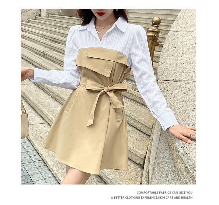 【dress】目立つ！エレガント切り替えワンピース着瘦せ　M17186