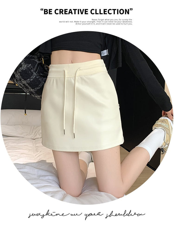 【bottoms】レザースカート　M18087