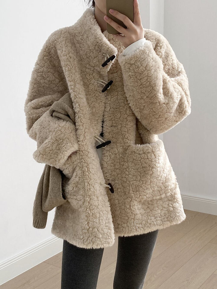 【outer】スタントカラーボアコート Q7371