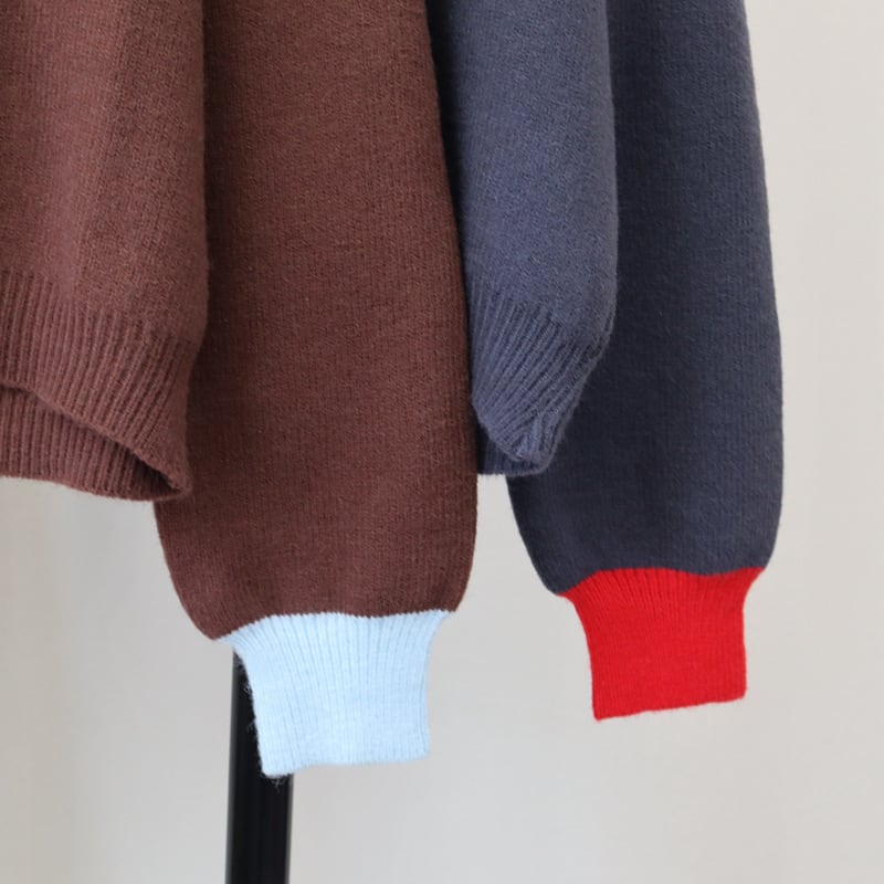 【outer】配色ニットカーデ　M26941