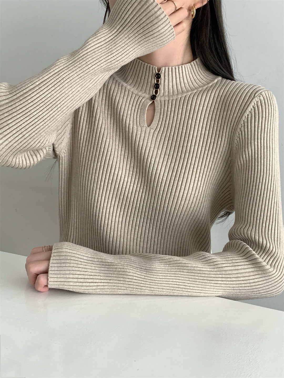 【tops】ニットトップス　M27664