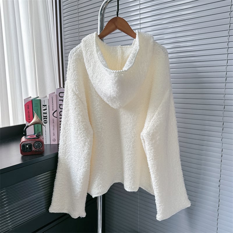 【outer】フード付きニットカーデ　M26539