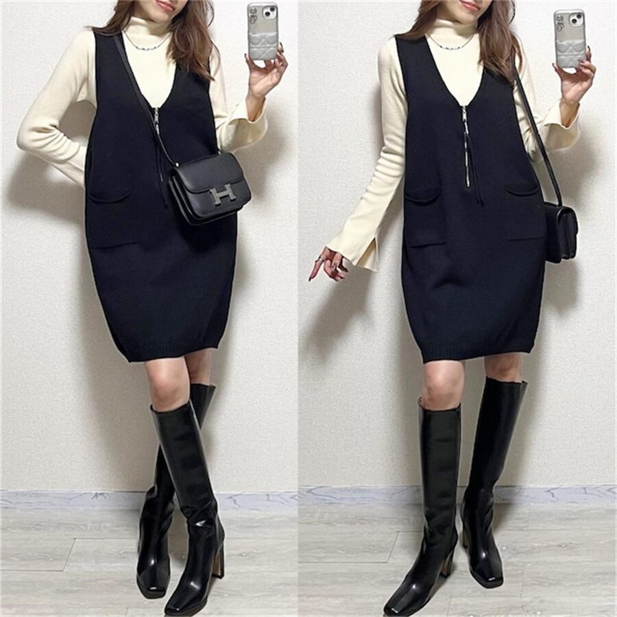 【dress】Vネックベストワンピース　M18717