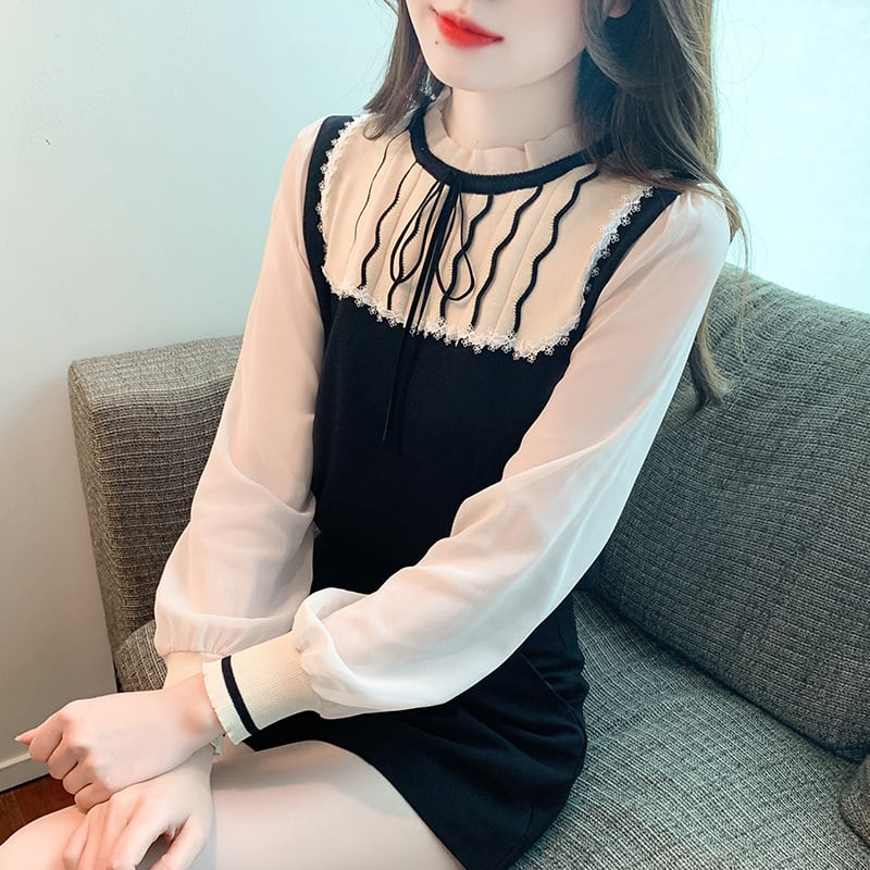 【tops】チュールシャツトップス　M20997