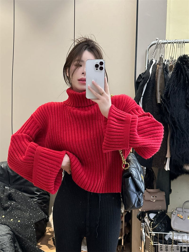 【tops】ハイネックニットセーター　M20199