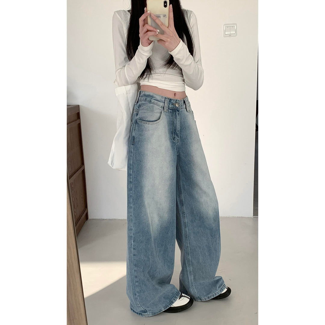 【bottoms】デニムワイドパンツ　M29496