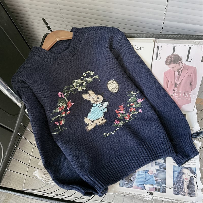 【tops】カートゥーンニットセーター　M27634