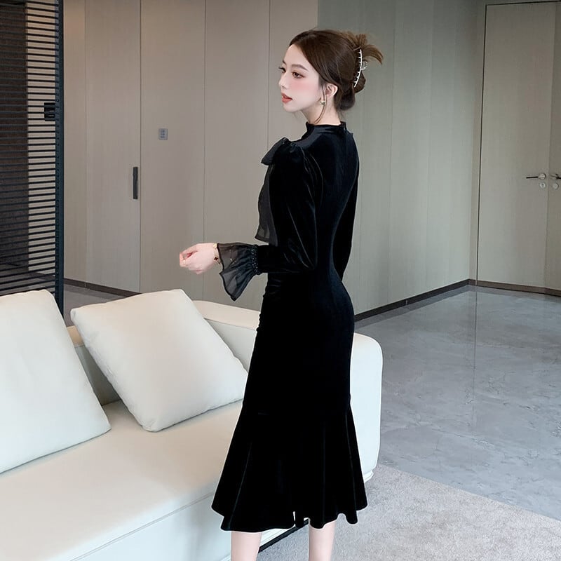 【dress】マーメイドリボン付きワンピース　M26932
