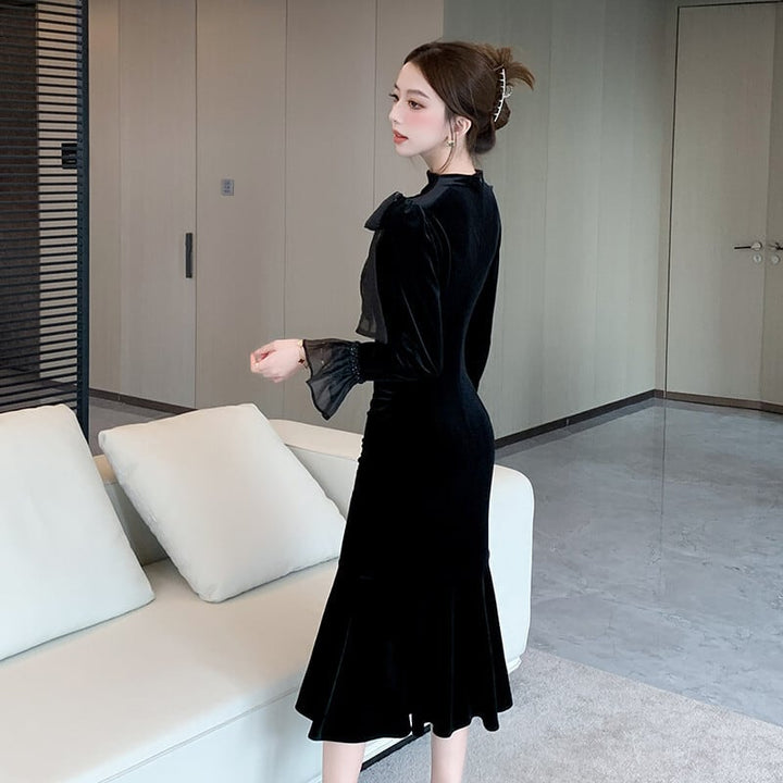 【dress】マーメイドリボン付きワンピース　M26932