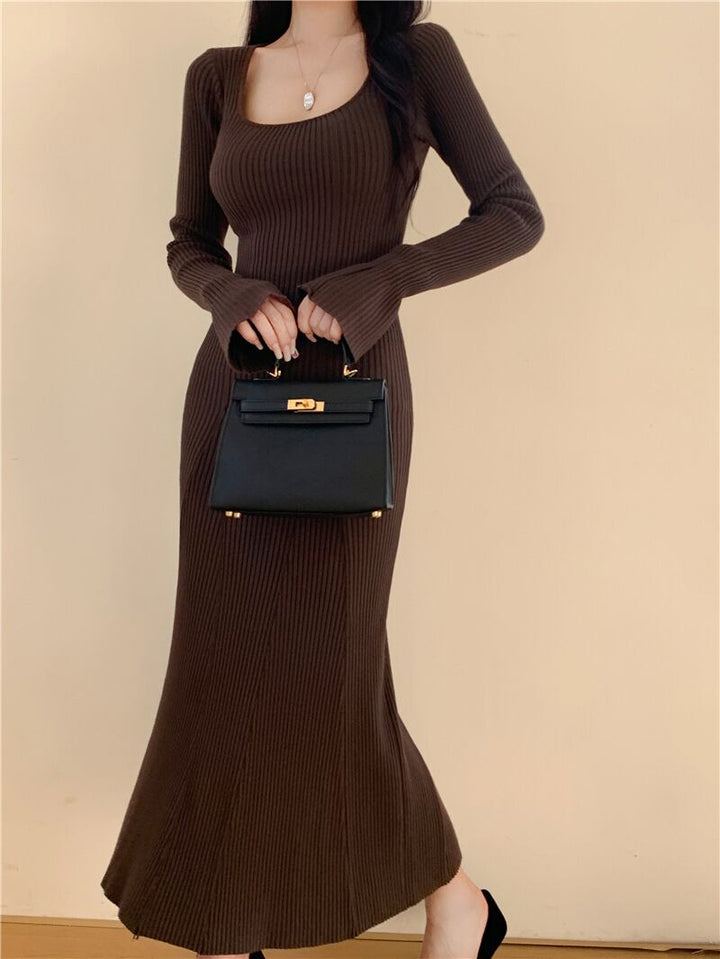 【dress】マーメイドニットワンピース　M26998