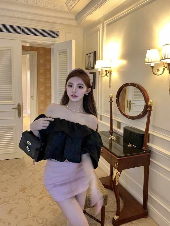 【tops】ボートネックトップス　M24333