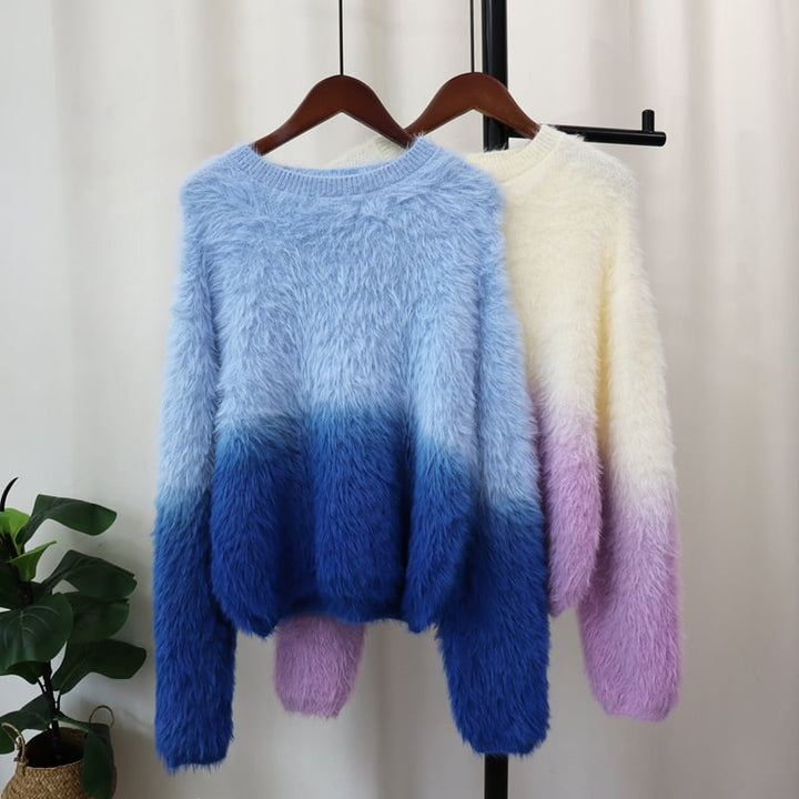 【tops】グラデーションニットセーター　M26528
