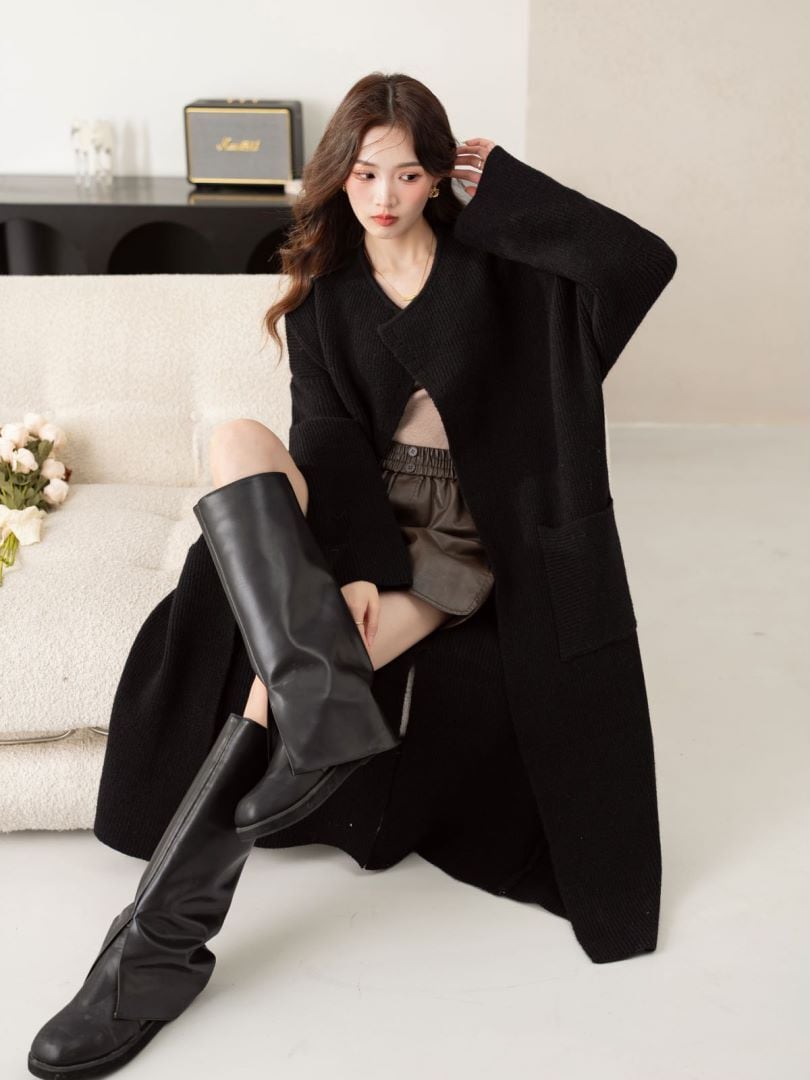 【outer】ロング丈ニットカーデ　M26713