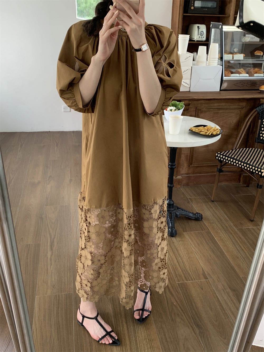 【dress】レースリボン付きワンピース　M24740