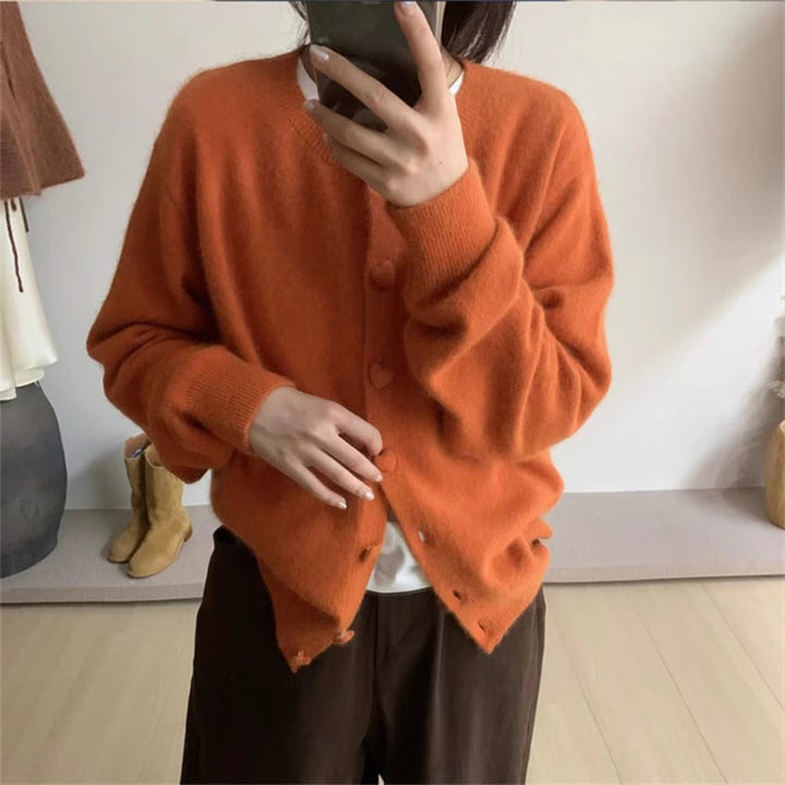 【outer】クルーネックニットカーデ　M25853