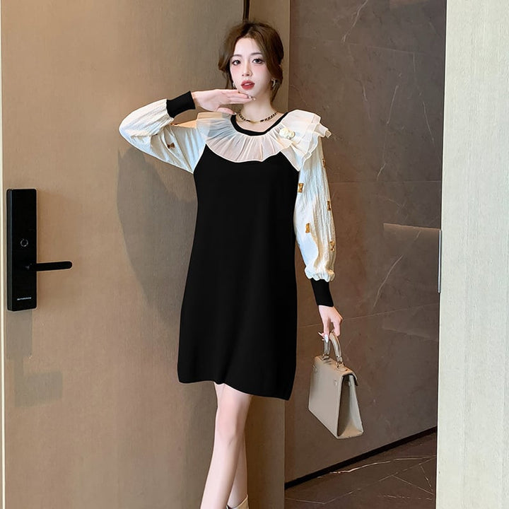 【dress】優しい雰囲気スウィートニットワンピース　M17501