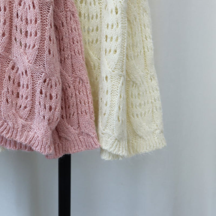 【tops】カットワークニットセーター　M26021
