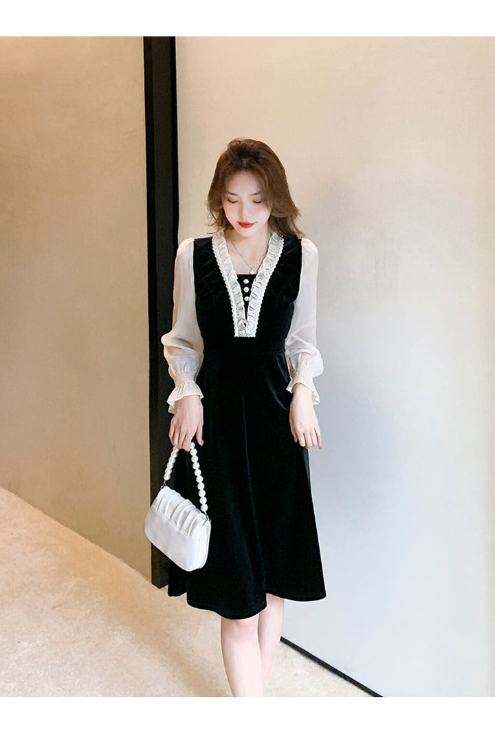 【dress】気質満点 エレガントオシャレデートワンピース　M17392