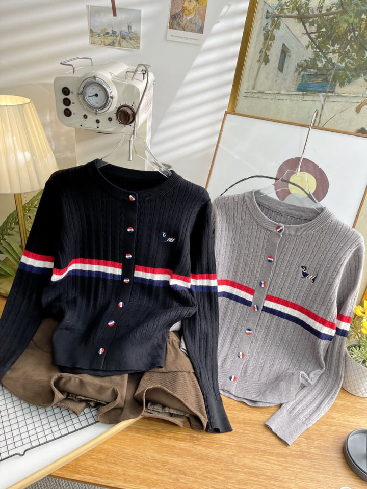 【outer】犬刺繍カーディガン     N2821