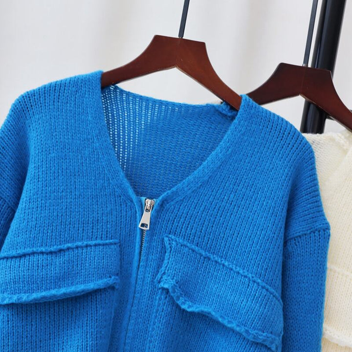 【outer】ファスナーニットカーデ　M27908