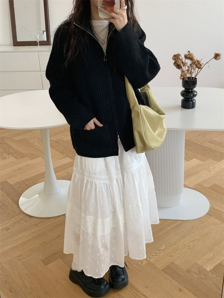 【outer】Wジップニットカーデ　M25986