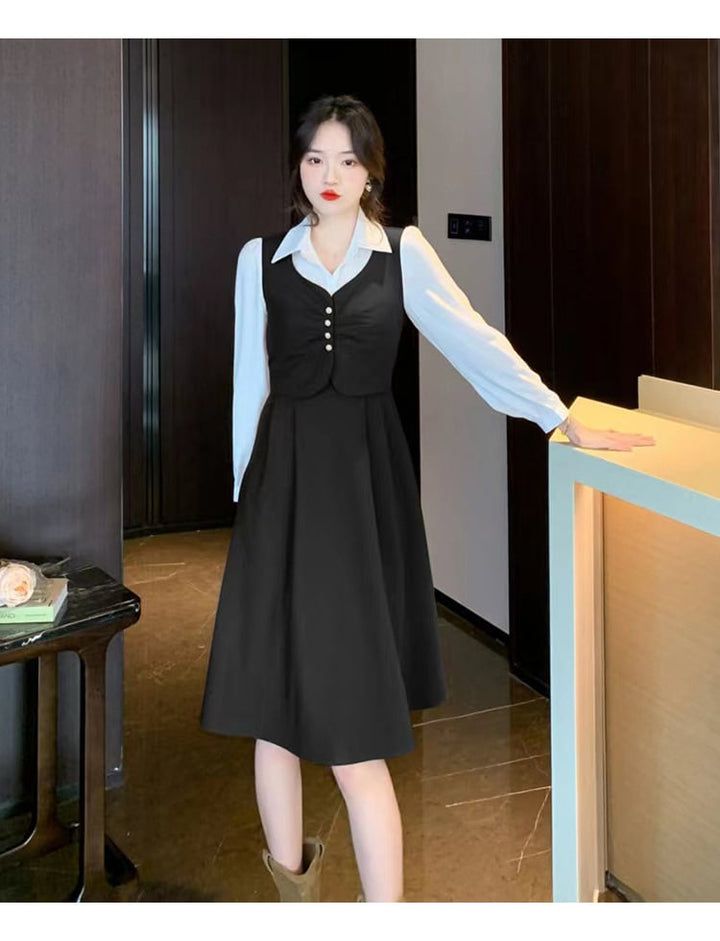 【dress】輝いて超人気 ! 切り替えデートワンピース　M17404