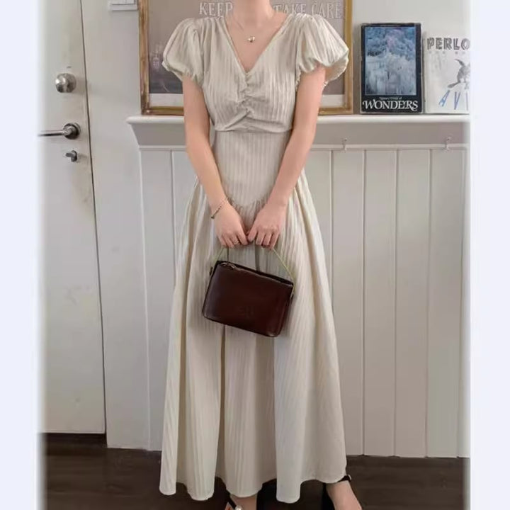 【dress】Vネックワンピース　M24039